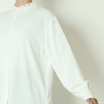 2wayレース衿とろみシャツ  793203