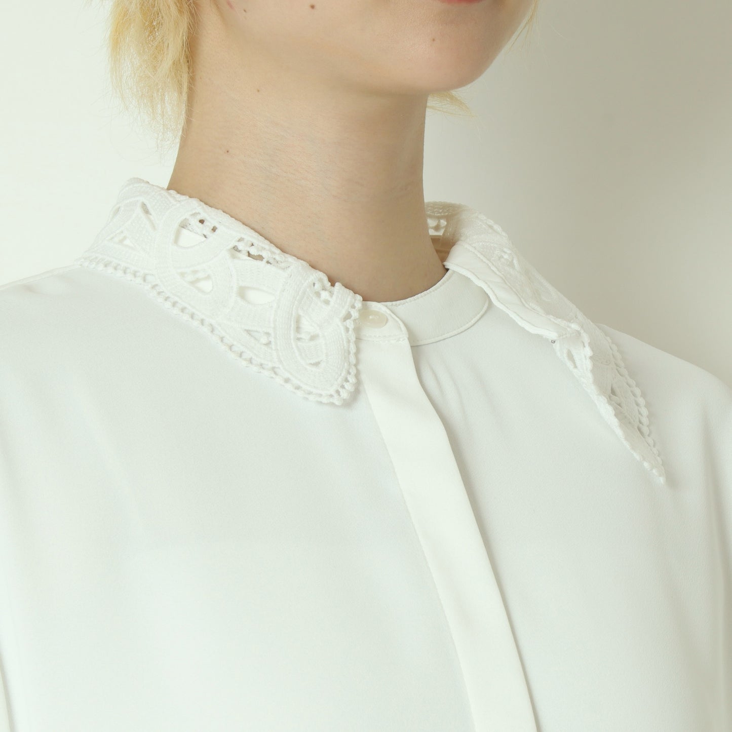 2wayレース衿とろみシャツ  793203