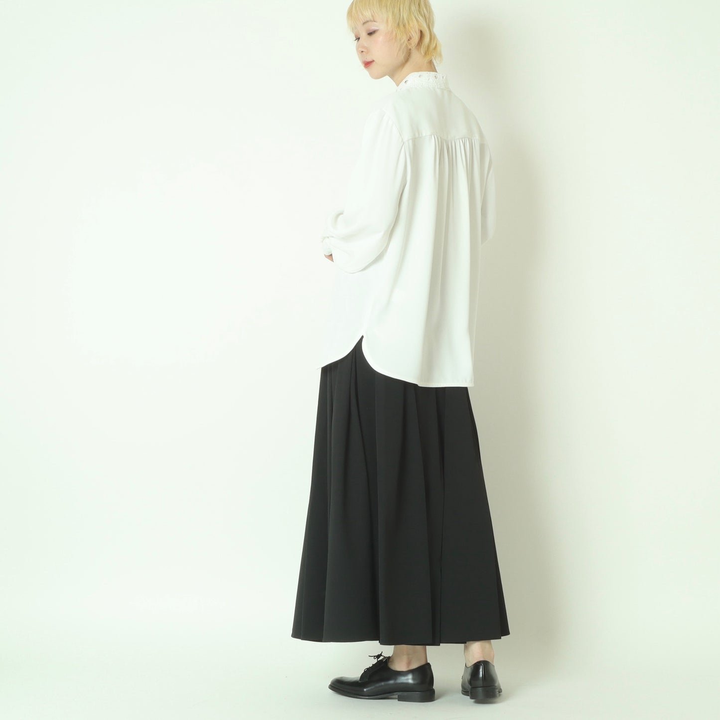 2wayレース衿とろみシャツ  793203