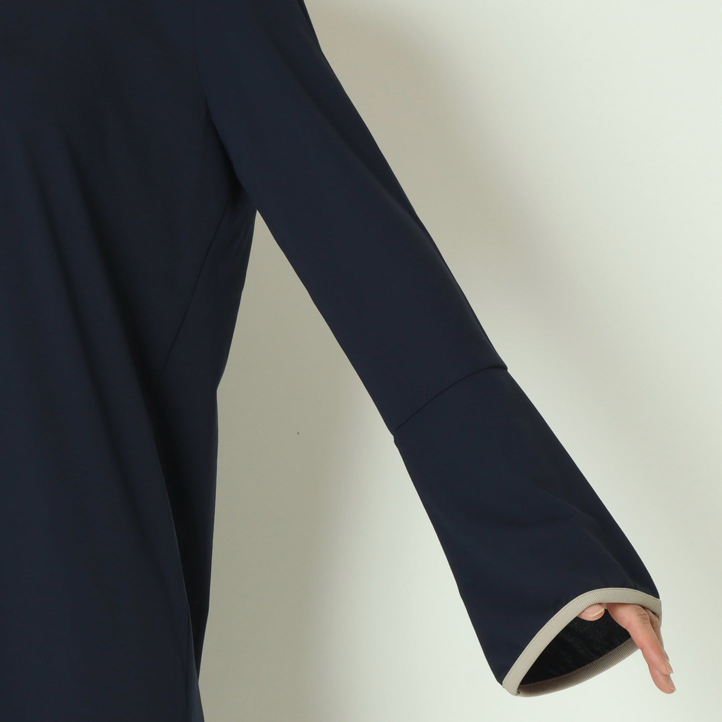 バイカラートリムストレートロングワンピース  783245