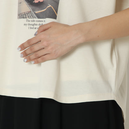 フォトプリントノースリーブTシャツ　830307