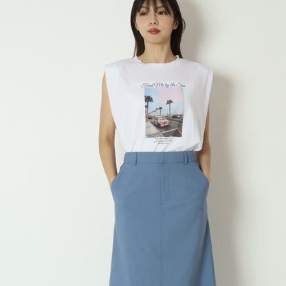 フォトプリントノースリーブTシャツ　830307