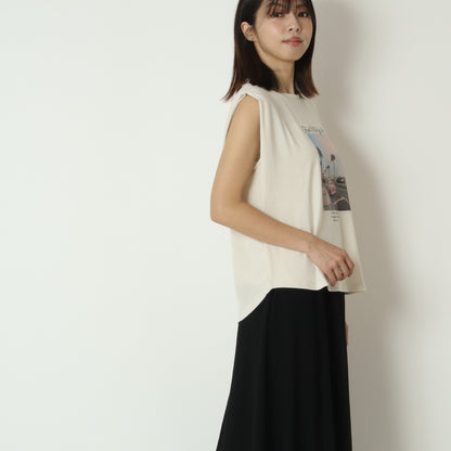 フォトプリントノースリーブTシャツ　830307