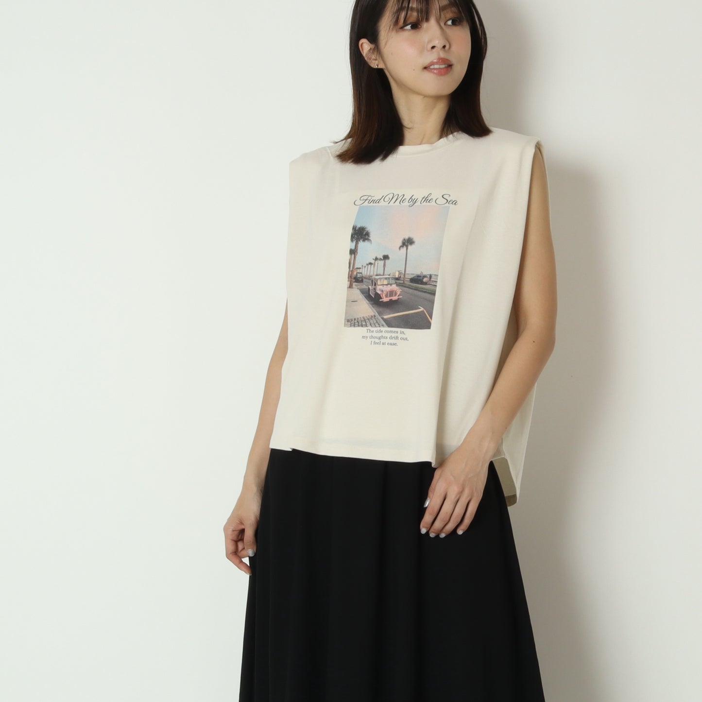 フォトプリントノースリーブTシャツ　830307