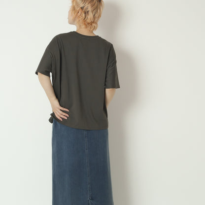 ドルマンスリーブロゴプリントTシャツ　830313