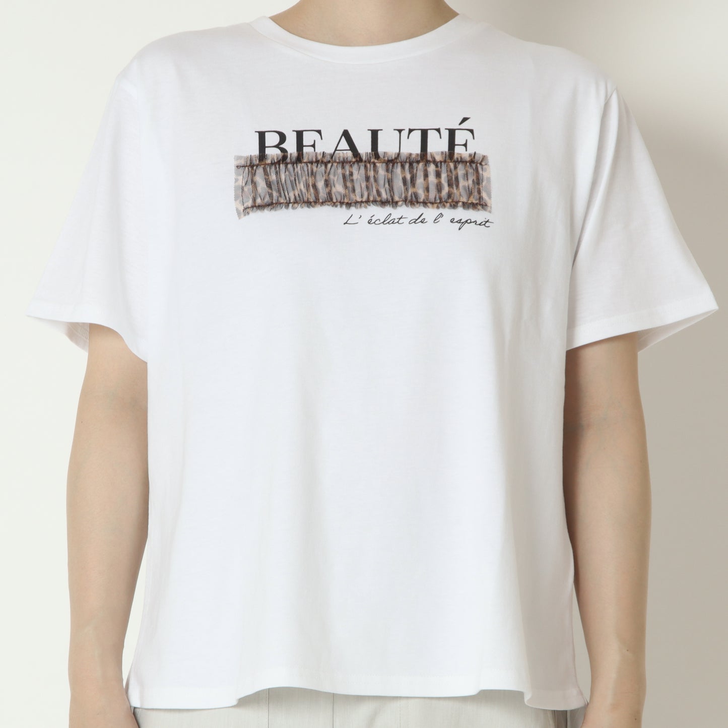 レオパードチュール重ねTシャツ　830315