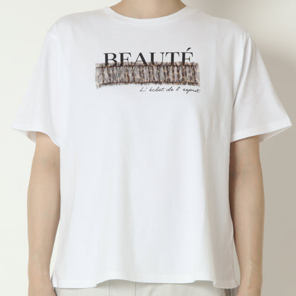 レオパードチュール重ねTシャツ　830315