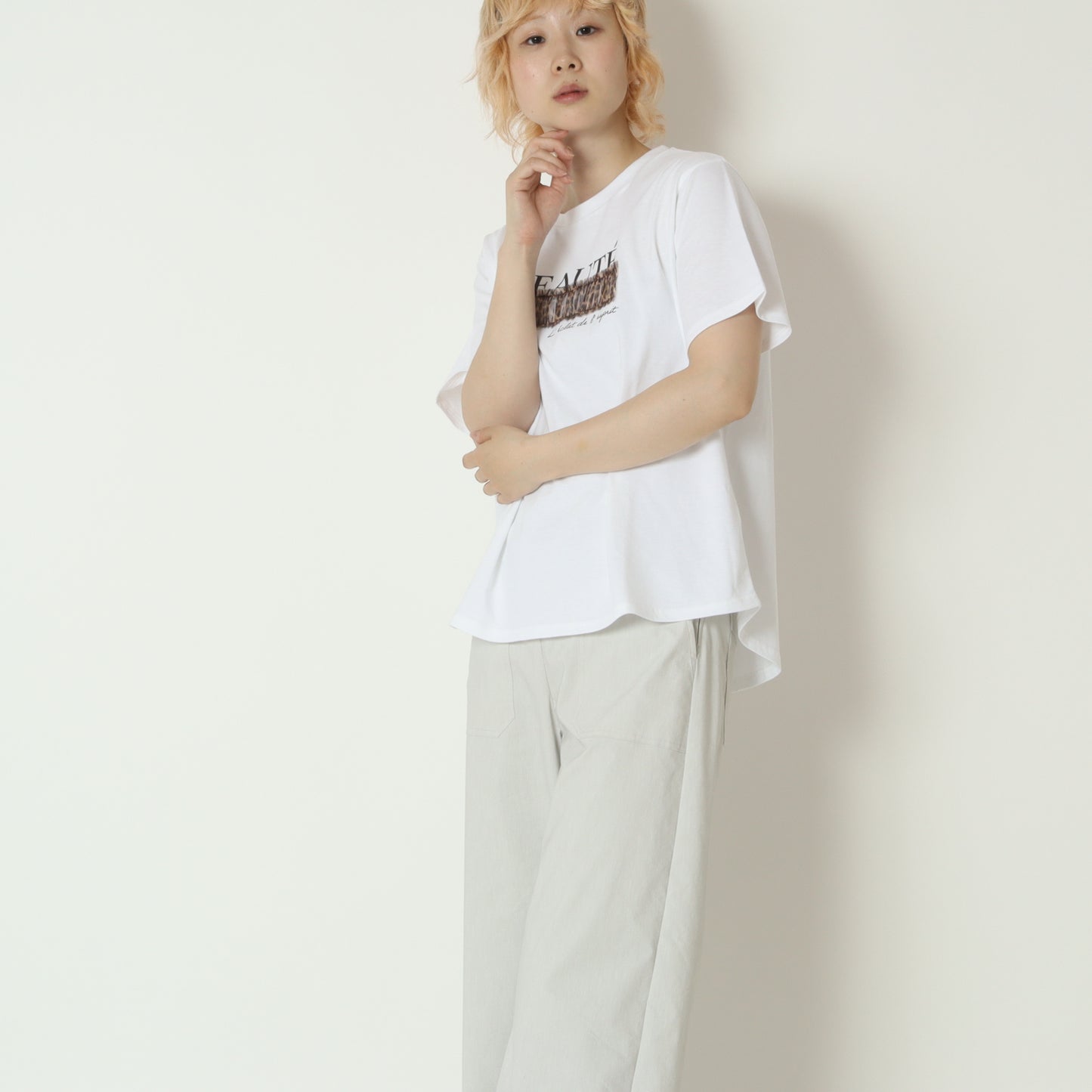 レオパードチュール重ねTシャツ　830315