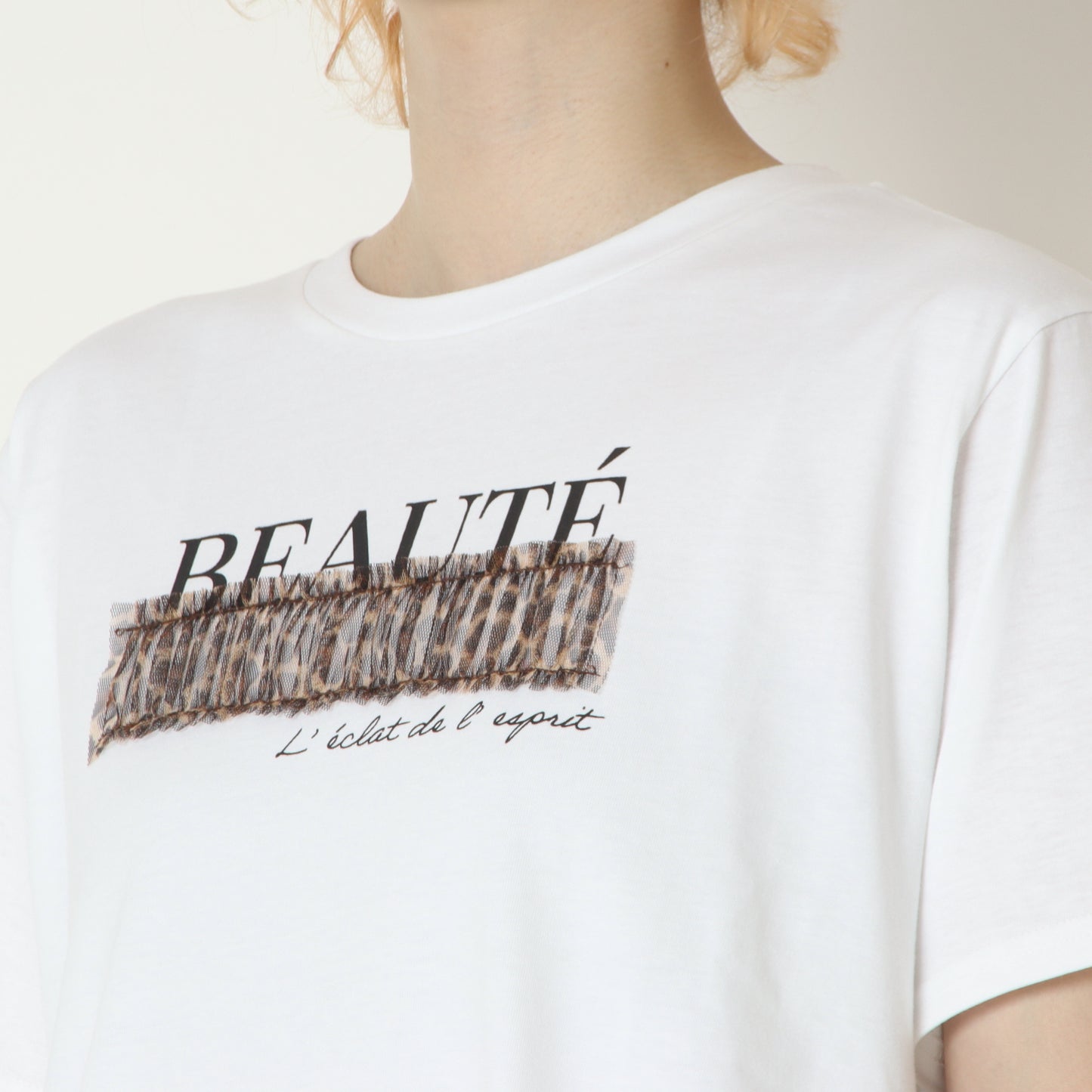 レオパードチュール重ねTシャツ　830315