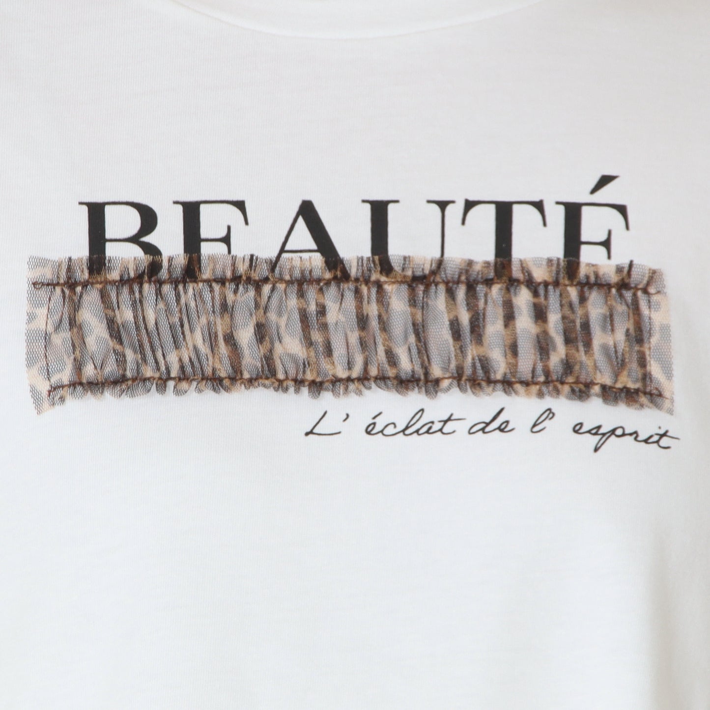 レオパードチュール重ねTシャツ　830315