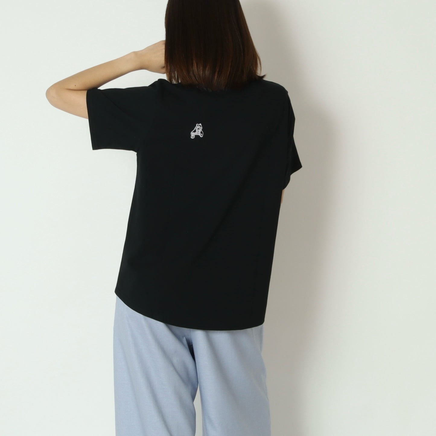 フレンチブルドッグワッペン風刺繍カットソー　
850301
