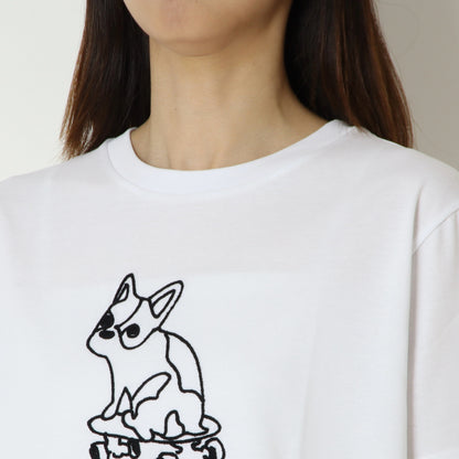 フレンチブルドッグコード刺繍Tシャツ　853202