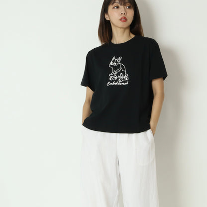 フレンチブルドッグコード刺繍Tシャツ　853202