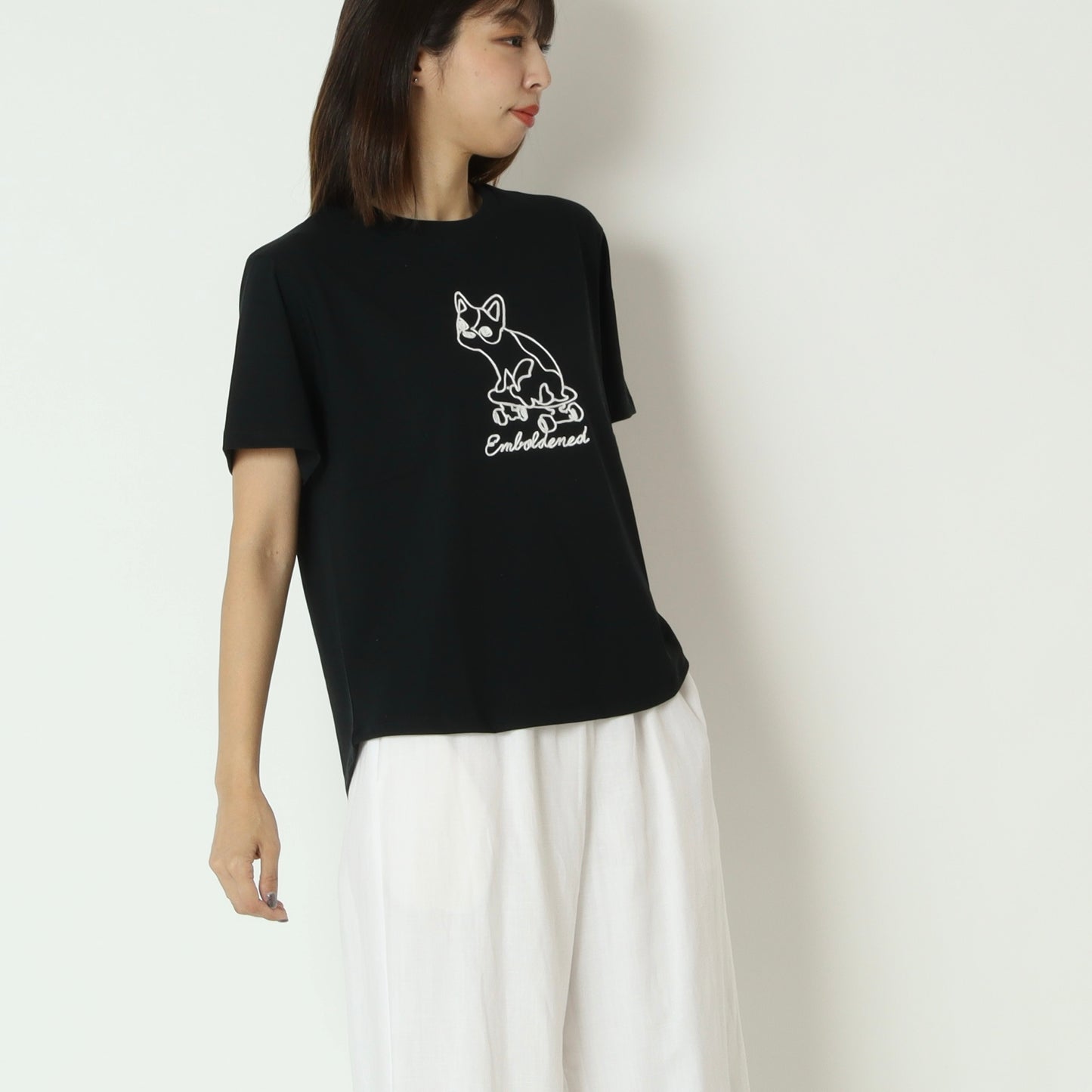 フレンチブルドッグコード刺繍Tシャツ　853202