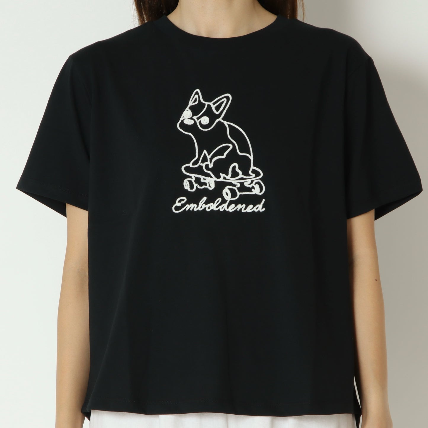 フレンチブルドッグコード刺繍Tシャツ　853202