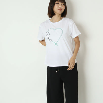 ハート刺繍Tシャツ　850302