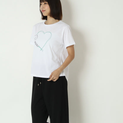ハート刺繍Tシャツ　850302