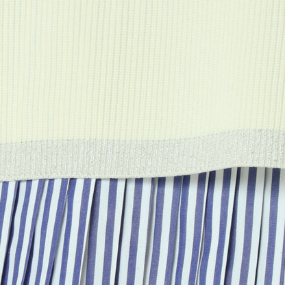 レイヤードニットベスト×ストライプシャツ  733905