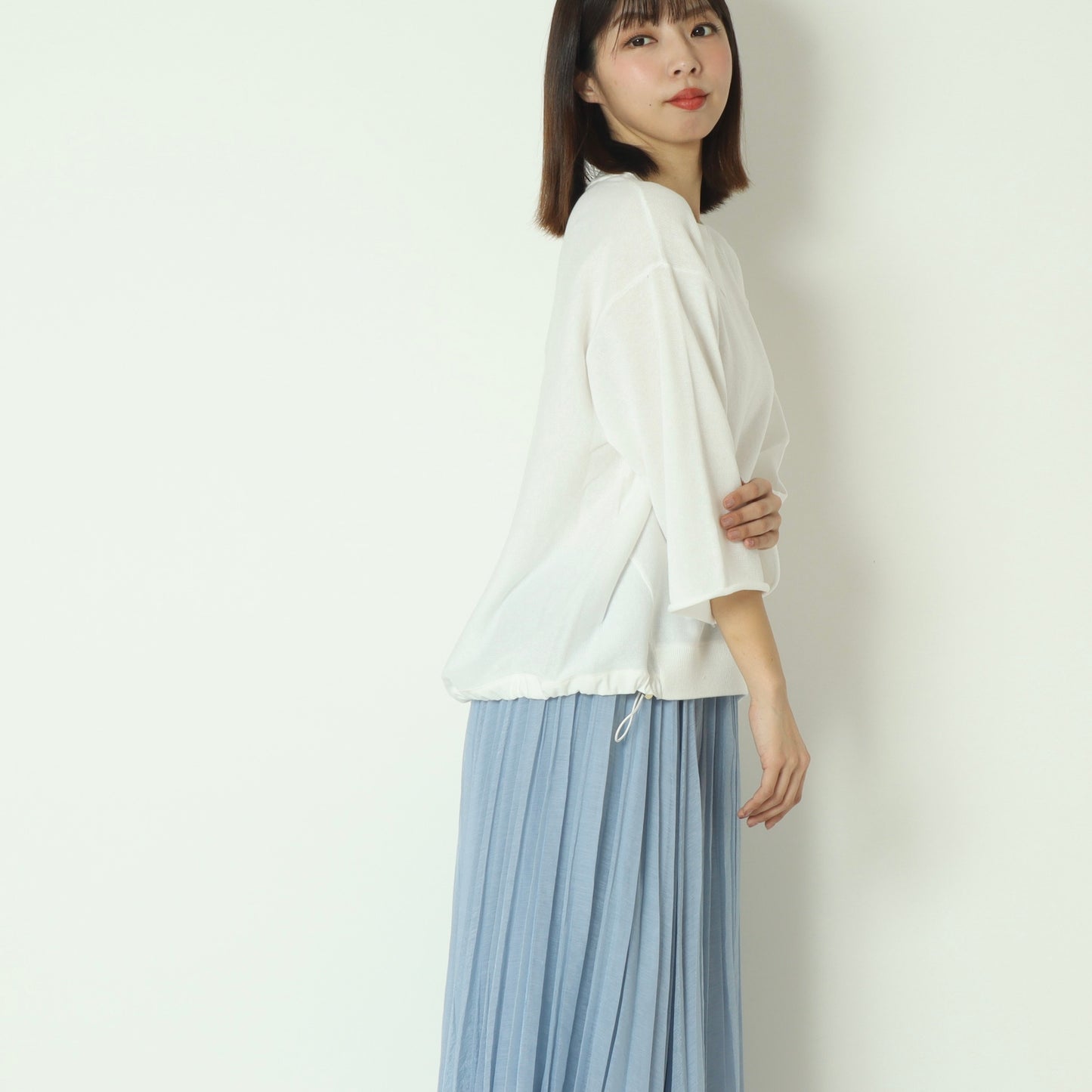 ハーフスリーブニットプルオーバー　733943