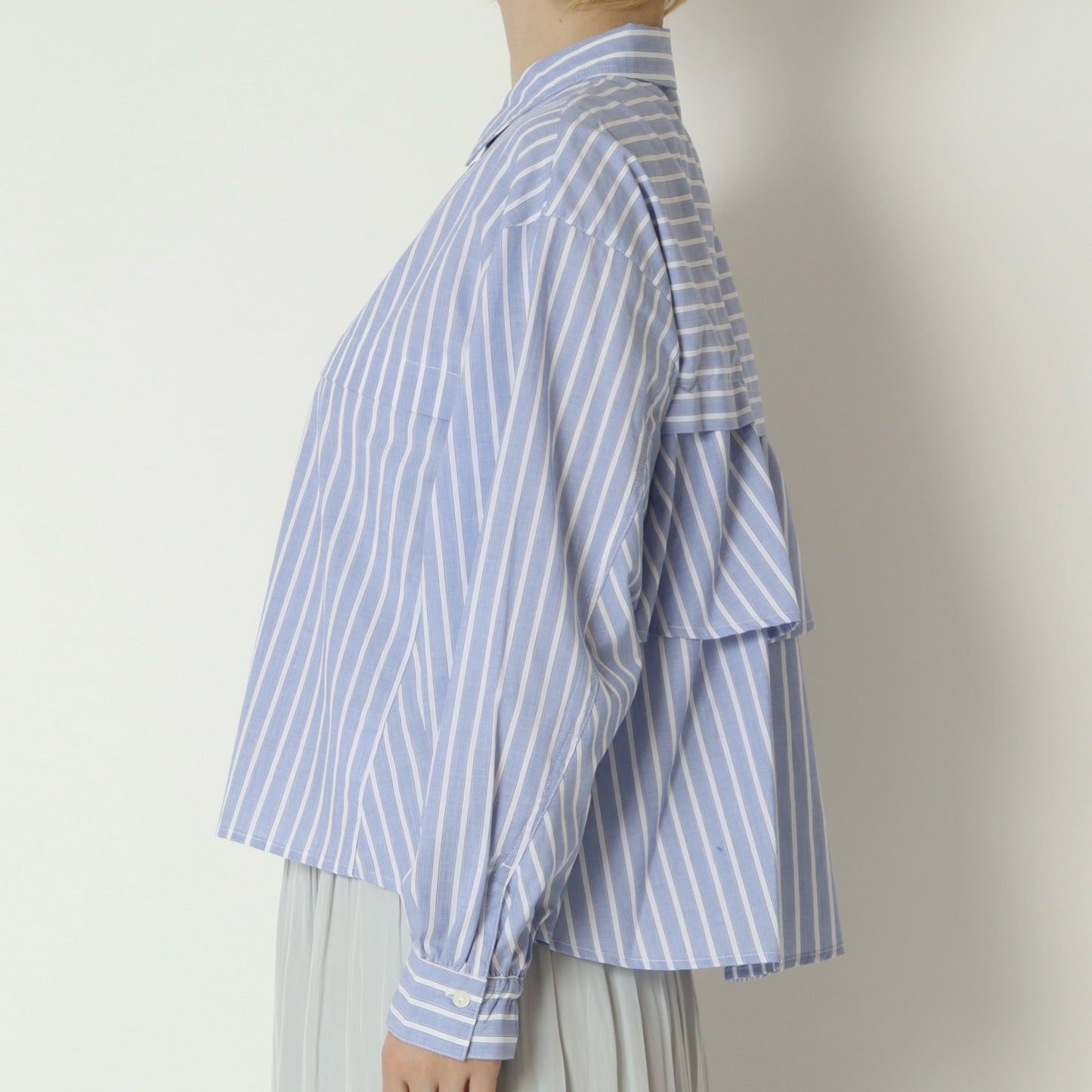オーバーストライプシャツ　613920