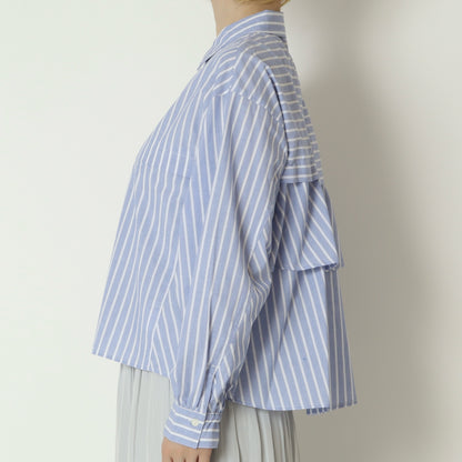 オーバーストライプシャツ　613920