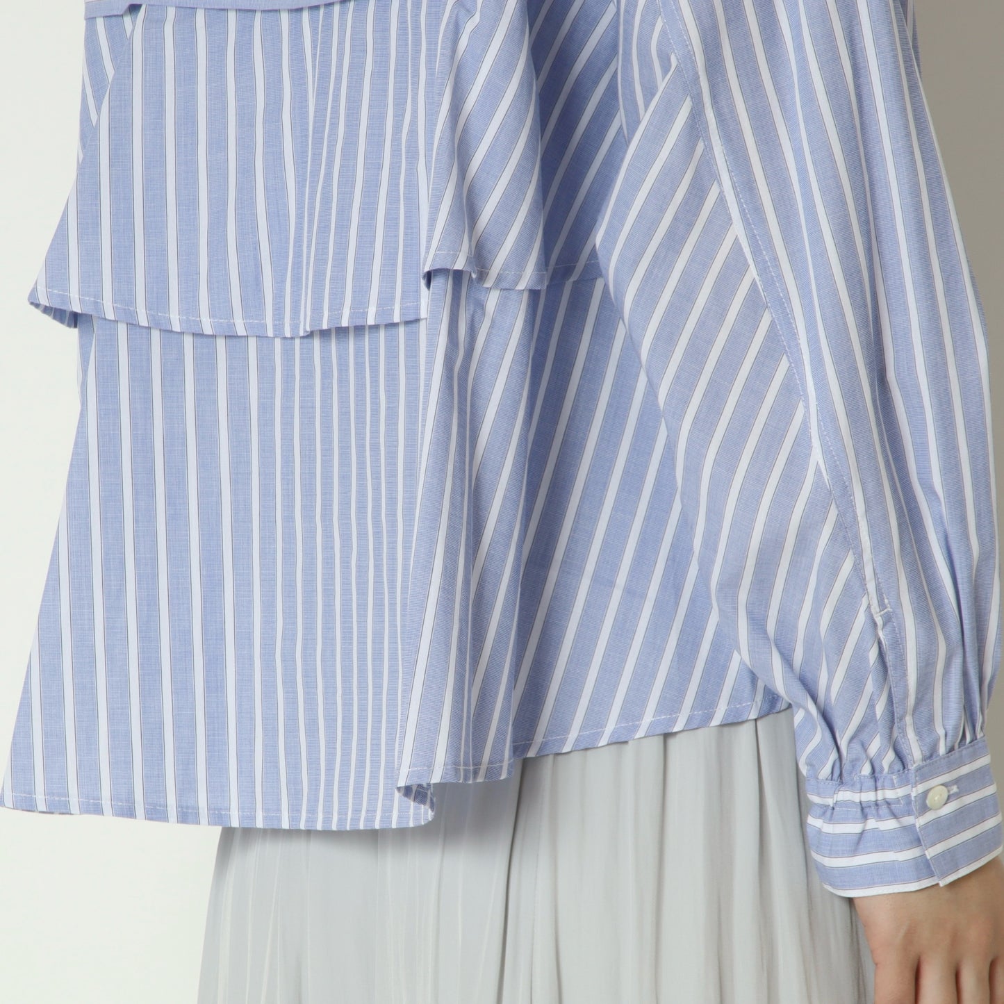 オーバーストライプシャツ　613920