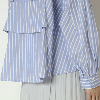 オーバーストライプシャツ　613920