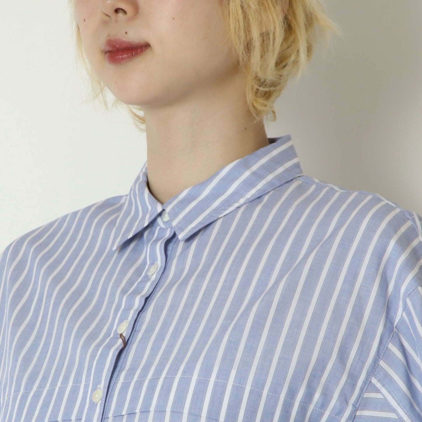 オーバーストライプシャツ　613920