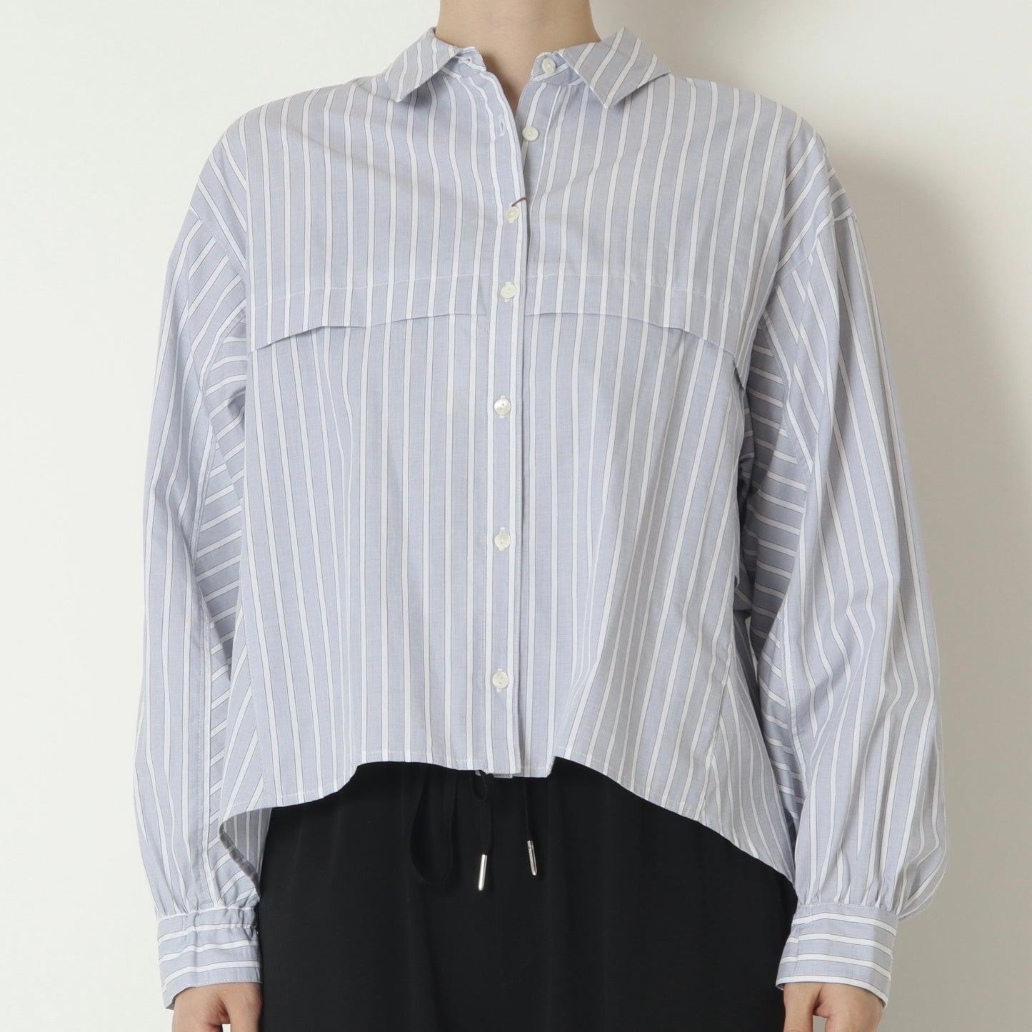 オーバーストライプシャツ　613920