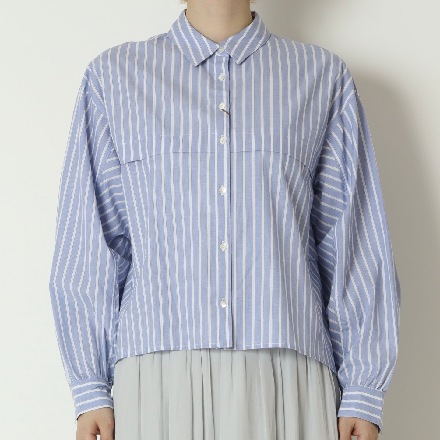 オーバーストライプシャツ　613920