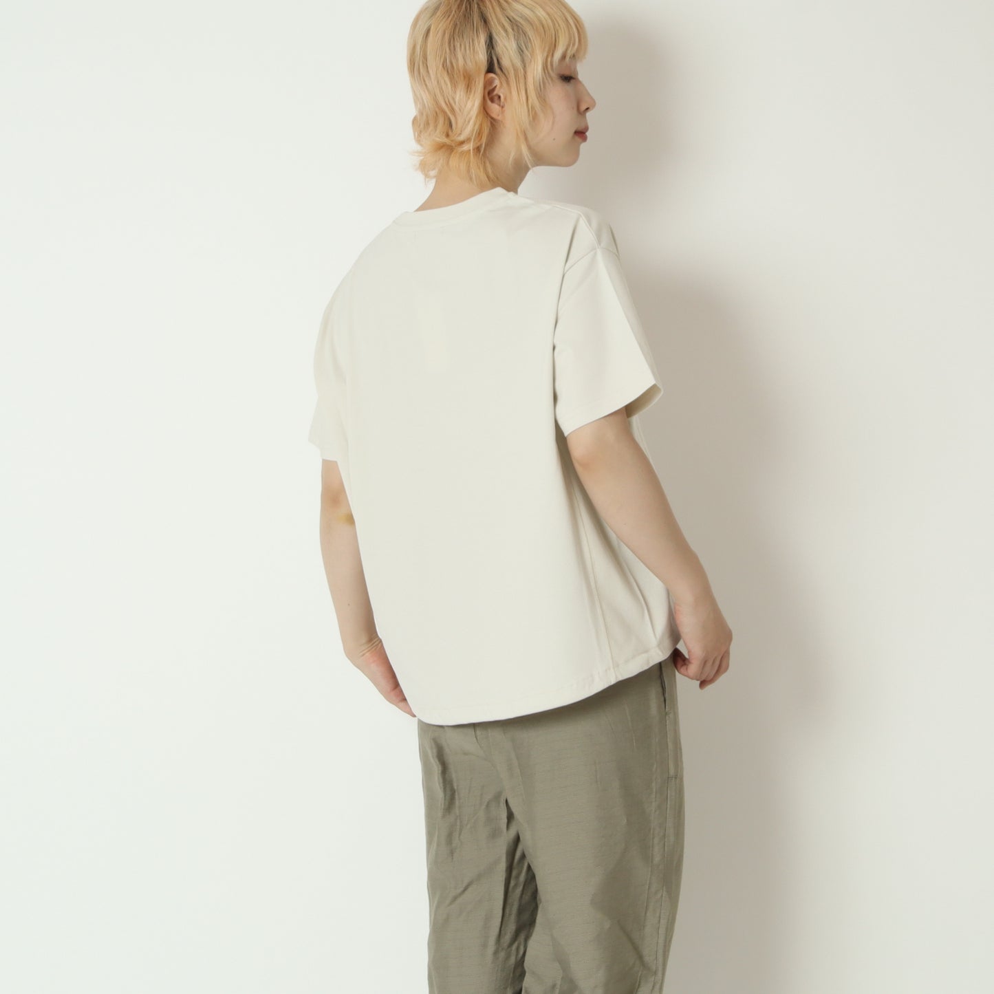 刺繍ロゴドロスト付きTシャツ　623972