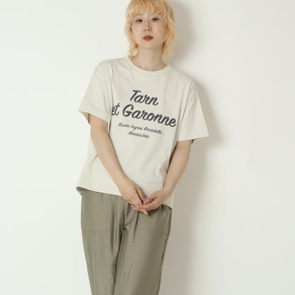 刺繍ロゴドロスト付きTシャツ　623972