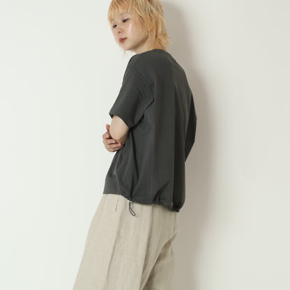 刺繍ロゴドロスト付きTシャツ　623972