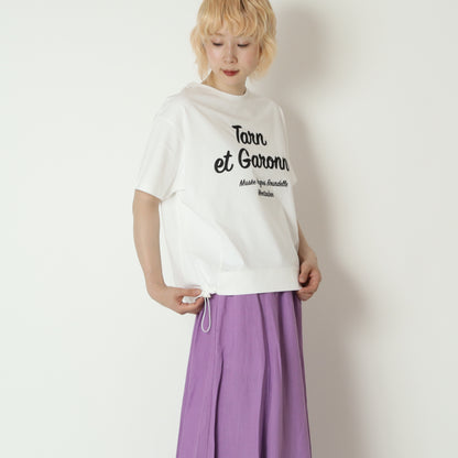 刺繍ロゴドロスト付きTシャツ　623972