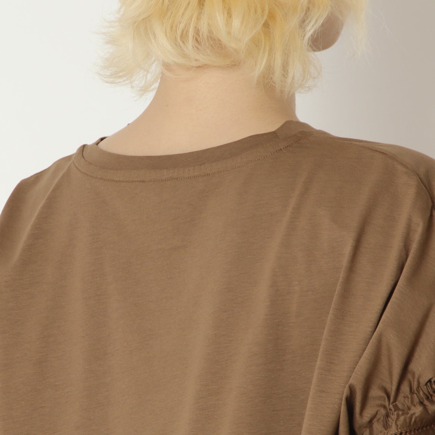 袖シャーリングドロストデザインTシャツ　743906