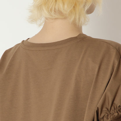 袖シャーリングドロストデザインTシャツ　743906