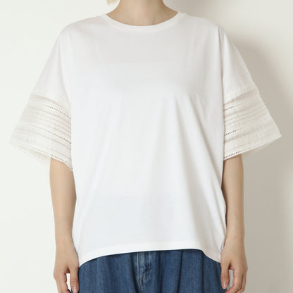 袖シャーリングドロストデザインTシャツ　743906