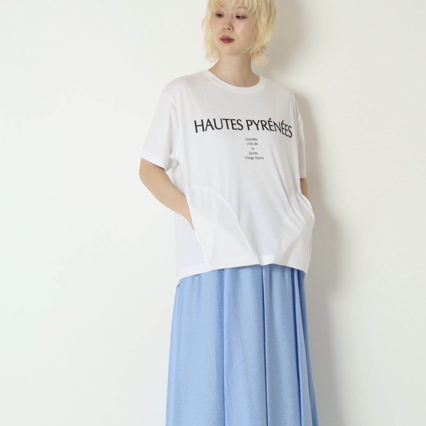 脇ポケット付きロゴTシャツ　623967