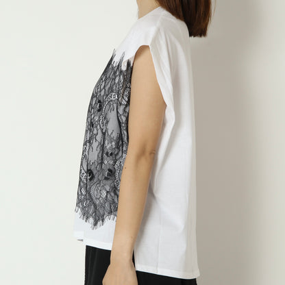フロントレースタックフレンチTシャツ　633926