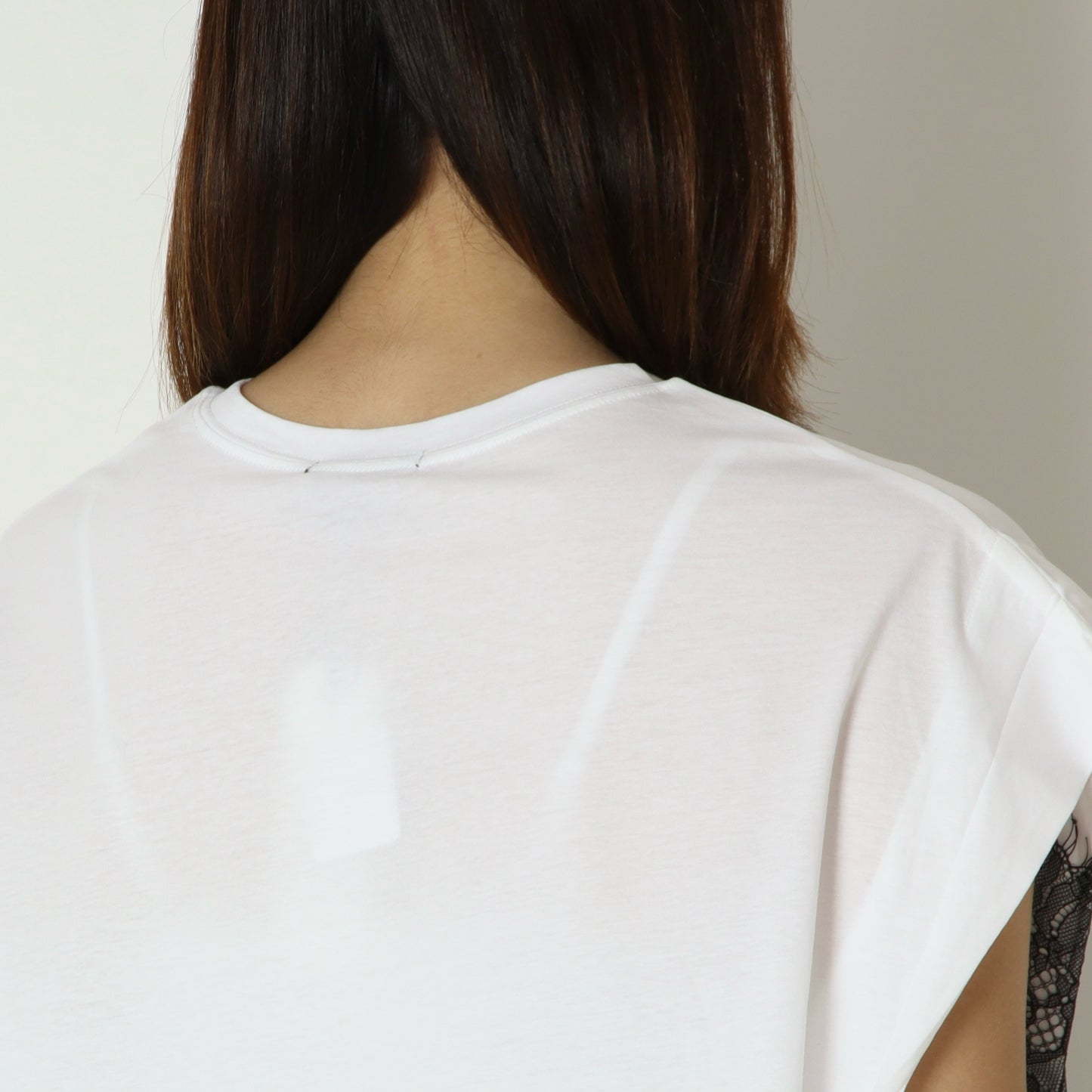 フロントレースタックフレンチTシャツ　633926