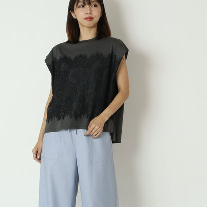 フロントレースタックフレンチTシャツ　633926