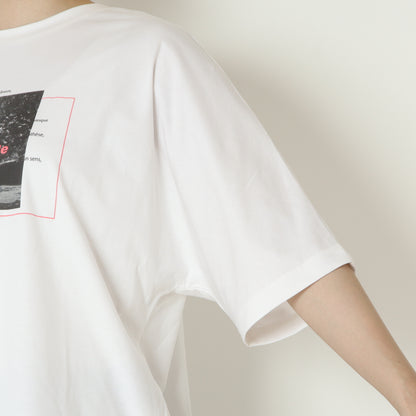 フォトプリントオーバーTシャツ　604071