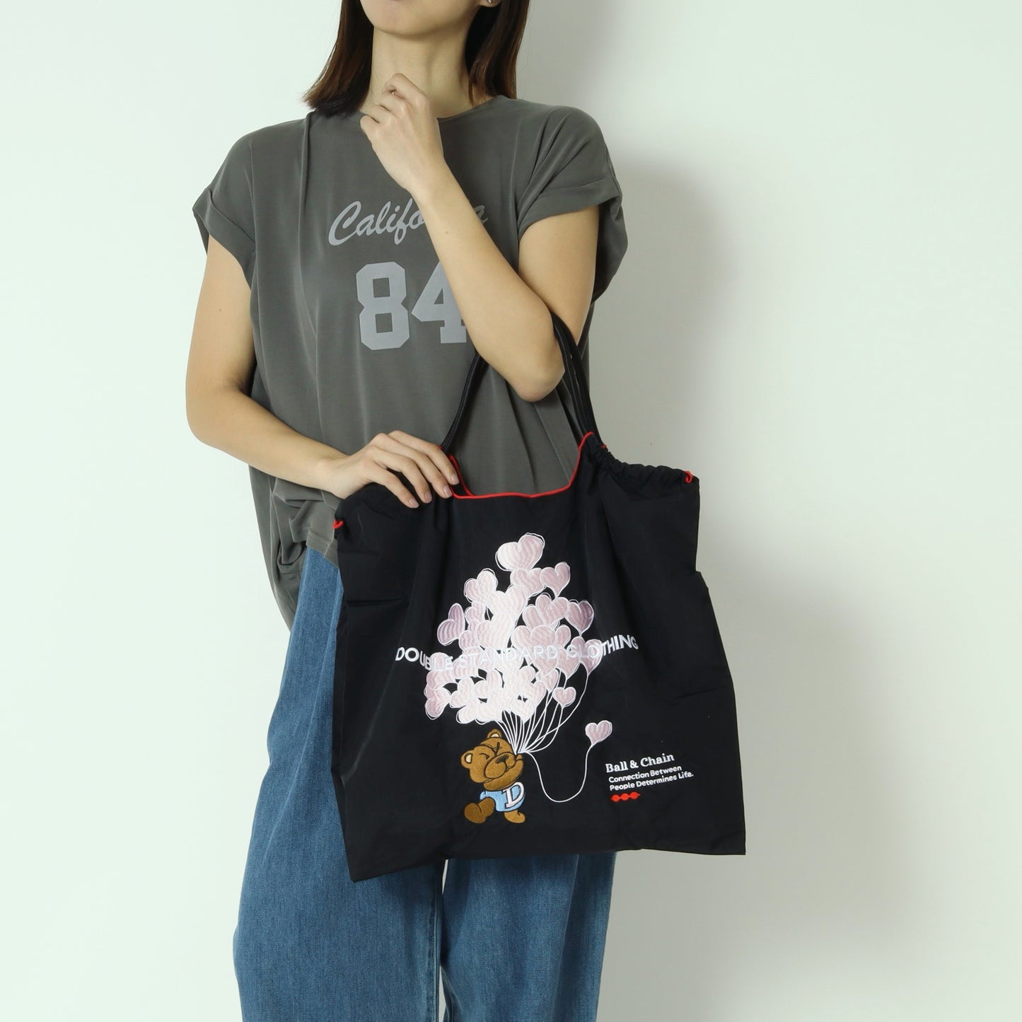 ハートバルーンベアショッピングバッグ　0400010261