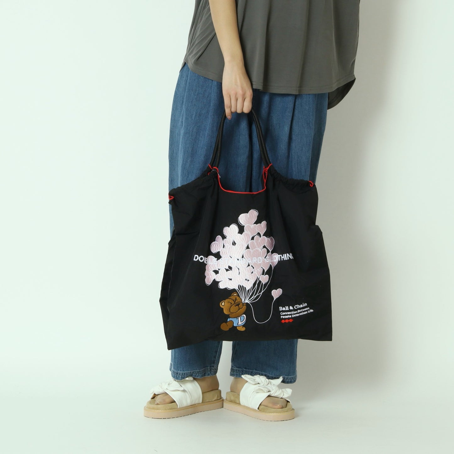 ハートバルーンベアショッピングバッグ　0400010261