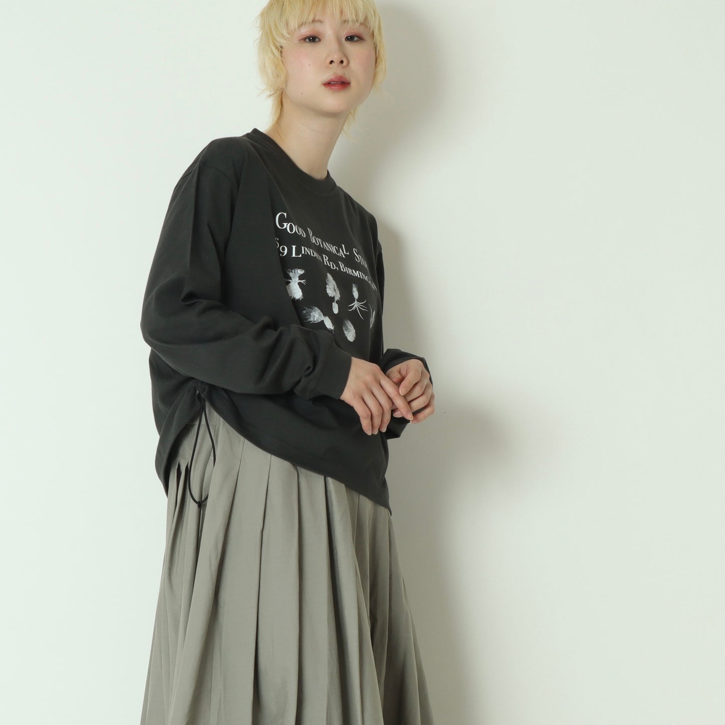 スピンドルディティールロングスリーブT  BO26-435T