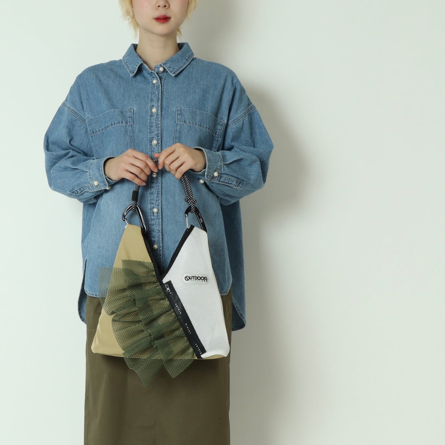 フリルメッシュミニトライアングルバッグ　R2601TMM47