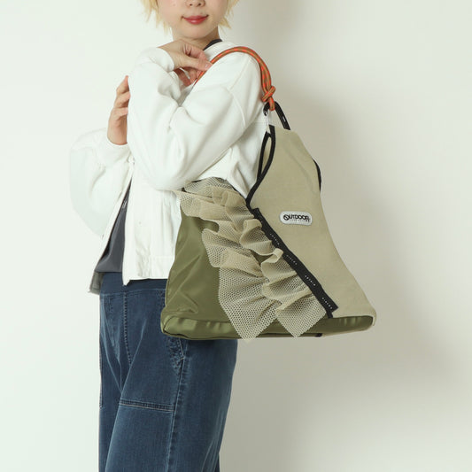 フリルメッシュトライアングルバッグ　R2601TFM46