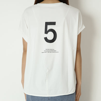 フレンチスリーブバックロゴTシャツ　826528