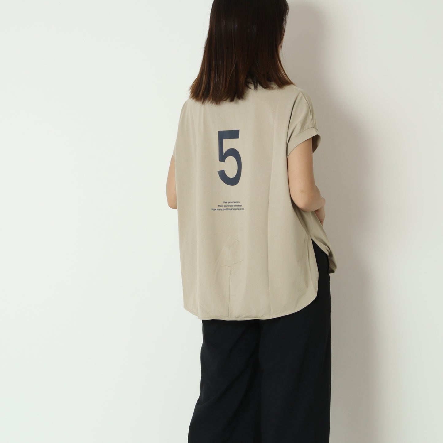 フレンチスリーブバックロゴTシャツ　826528