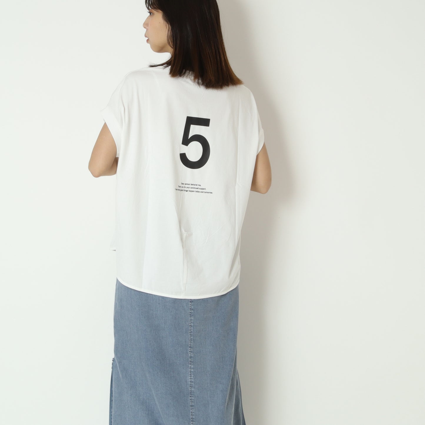 フレンチスリーブバックロゴTシャツ　826528